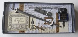 Pewter Penholder Rest & Nib Gift Set - Boxed