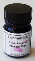 Roberson's Penman Liquid Gouache Ink Phthalo Blue 15ml