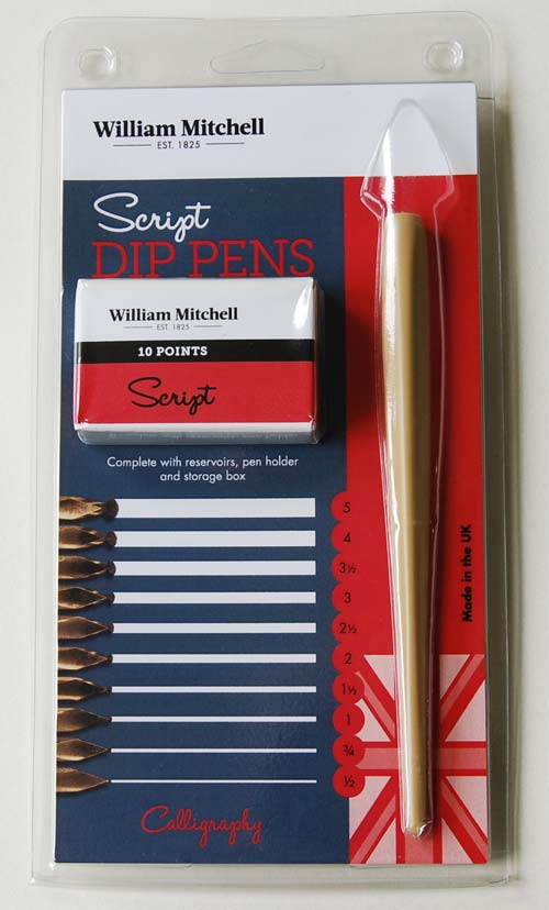 William Mitchell Calligraphy SCRIPT DIP PENS momoline unshaded nib gift set 